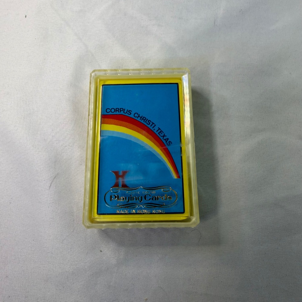 Vintage Corpus Christi Texas Souvenir Playing Cards Rainbow Sealed Case